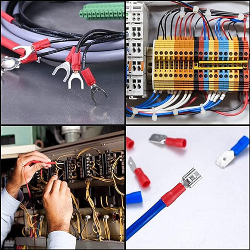 Electrical Wire Connector Assortment, 280 Insulated Terminals, U-Type ...