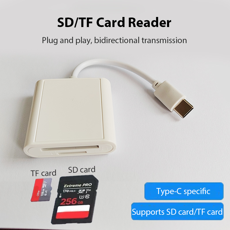 Mobile and Laptop OTG Adapter with Type-C 2-in-1 SD TF Card Reader ...