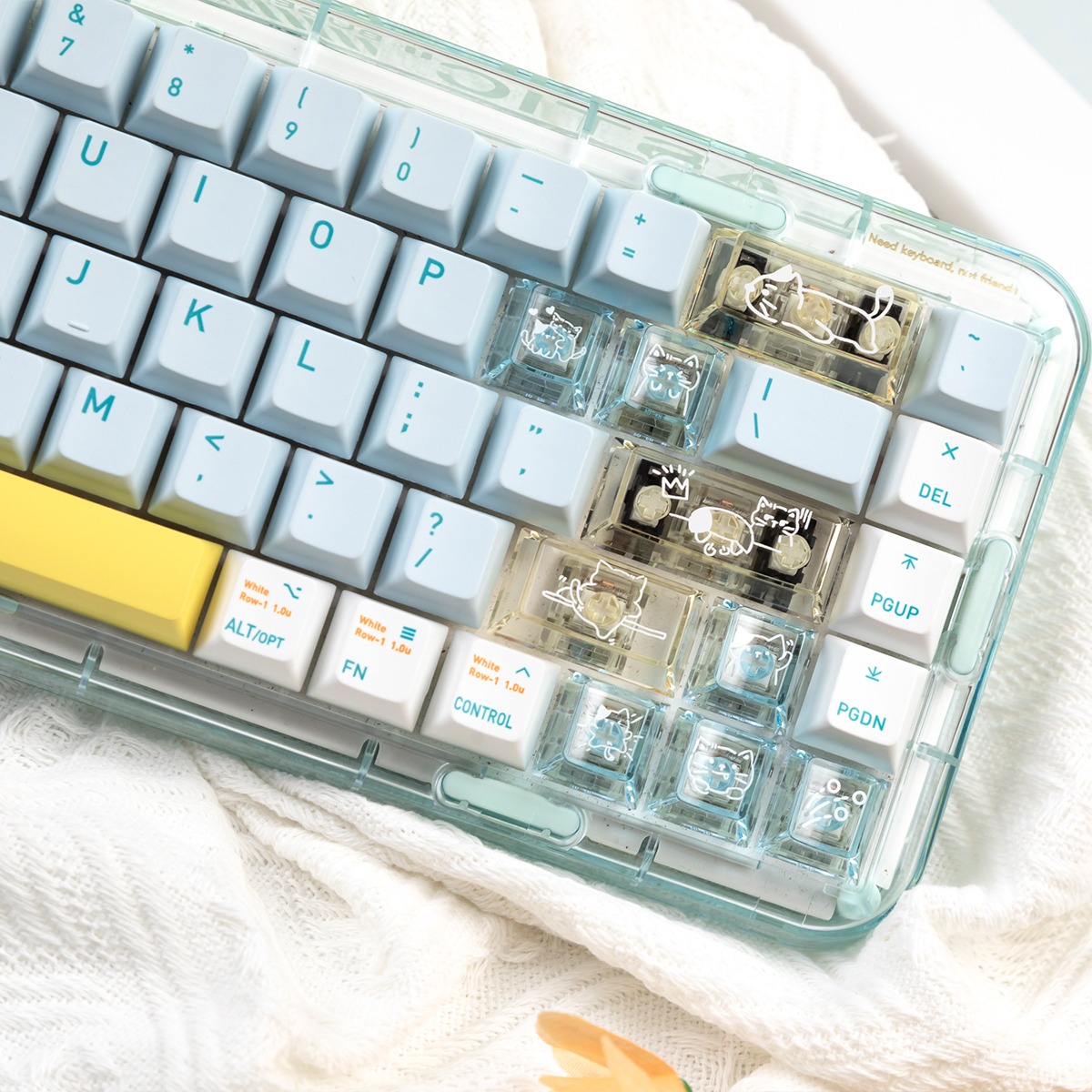 -LW- Shallow Sky Dream Light Blue Keycap Customized Mechanical Keyboard ...