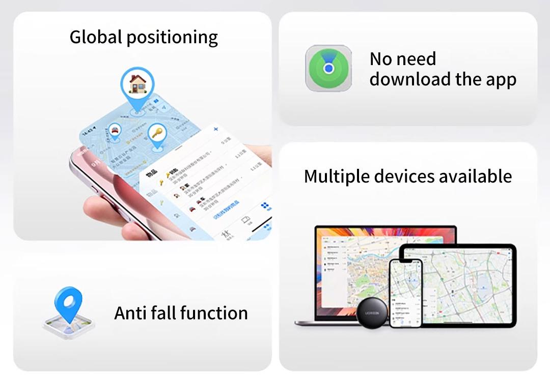 4 PCS Smart Tag Smart Locator Anti Lost Bluetooth Finder tracker ...