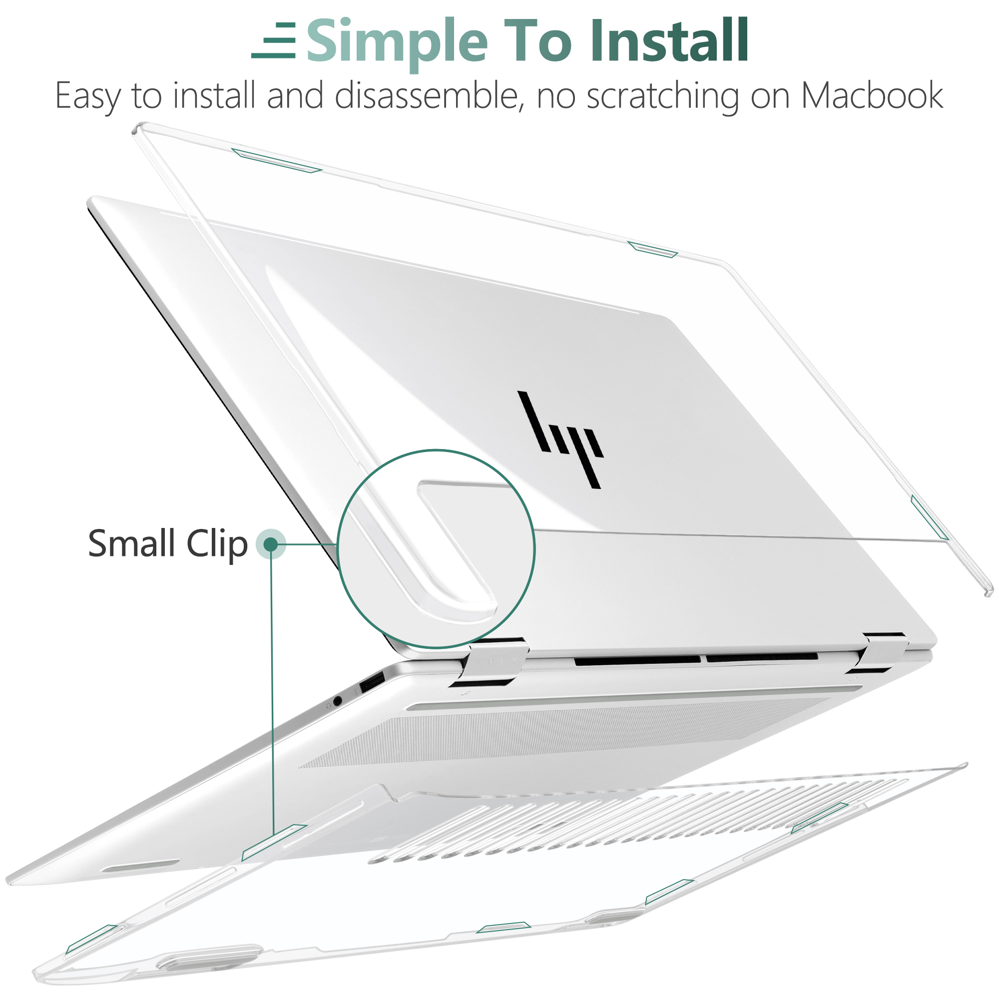 Crystal Clear Case for HP Envy x360 16 inch 2 in 1 Laptop 2024 Cover ...