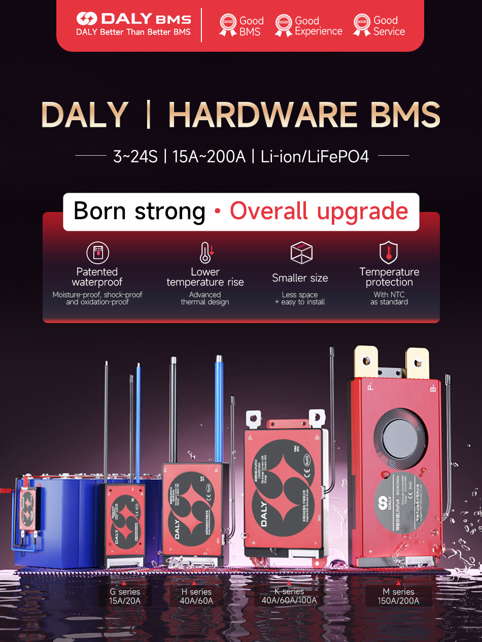 NEW KMS DALY Hardware BMS Li-ion 13s 14s LiFePO4 15s 16s 48V 20A-100A ...