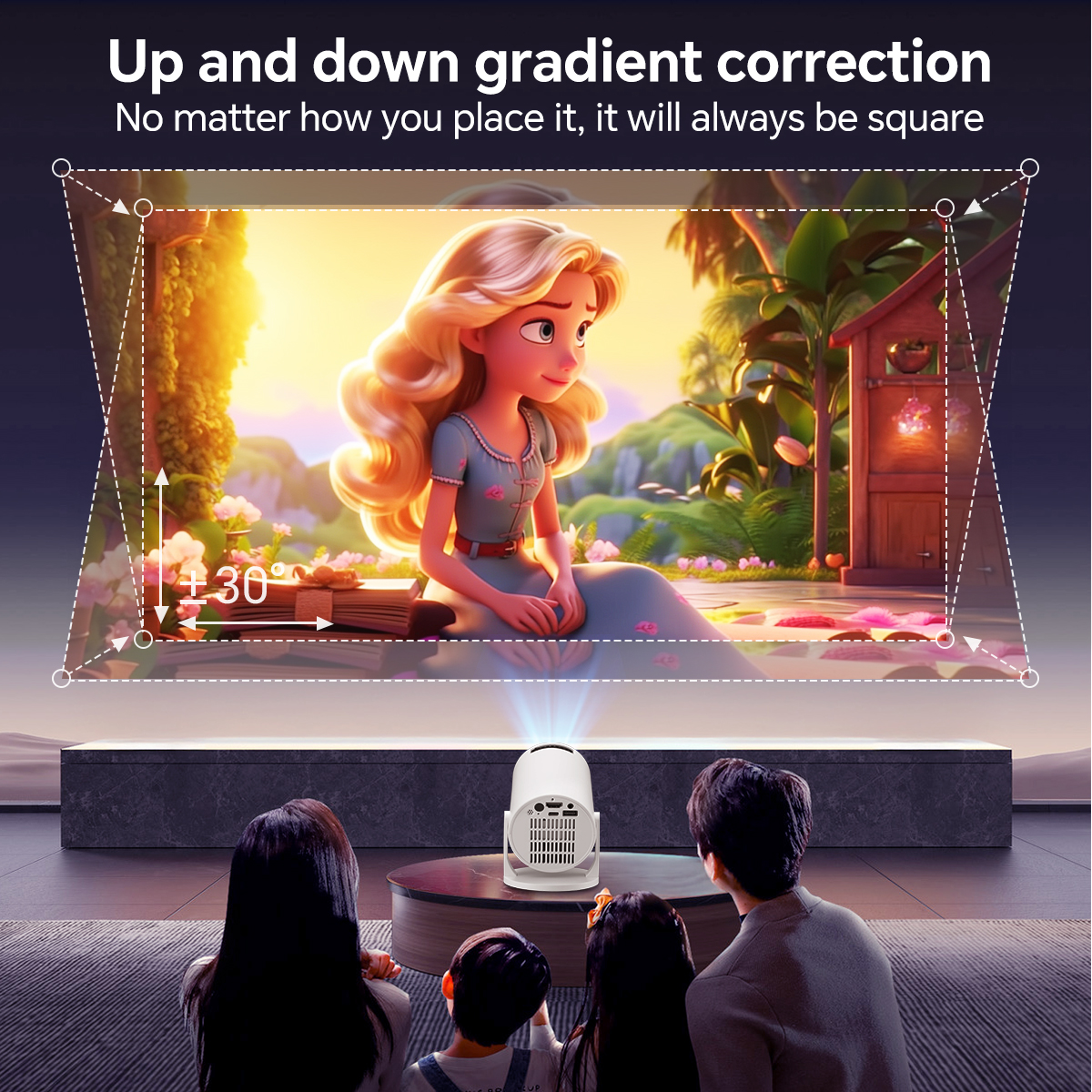 Portable smart projector HY300MINI wired and wireless mobile phone ...