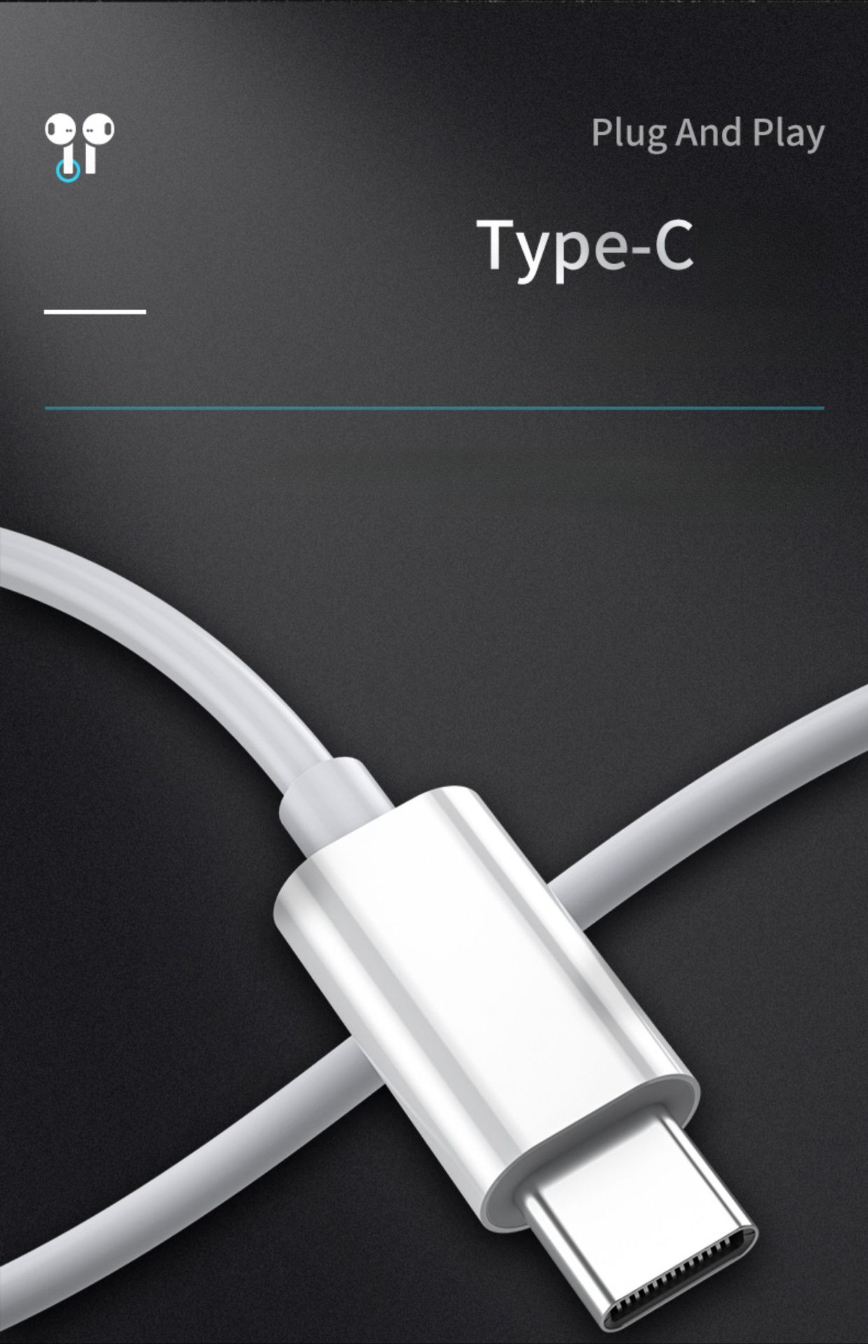 Type-C Round Port In-Ear Wired Earbuds with Universal Control ...
