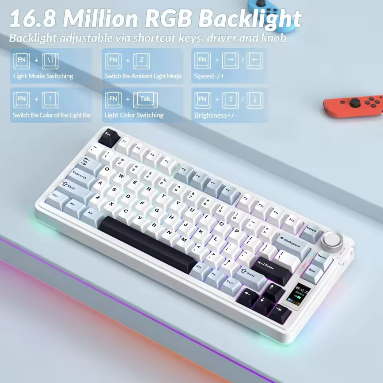 AULA S75Pro Tri-Mode Keyboard Bluetooth Mechanical Wireless Keyboard ...