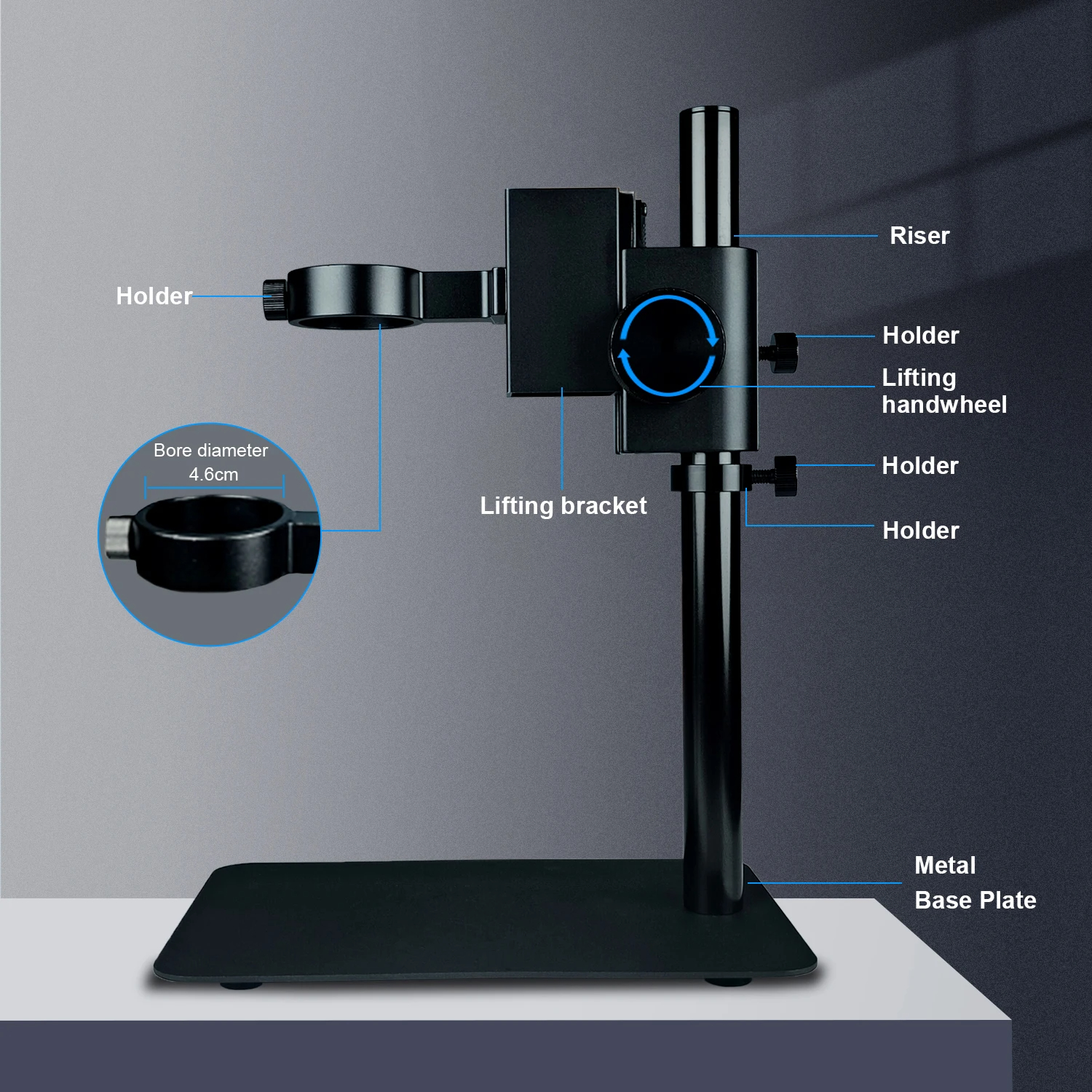 YIZHAN Aluminum Alloy Adjustable Focusing Bracket Focusing Holder Table ...