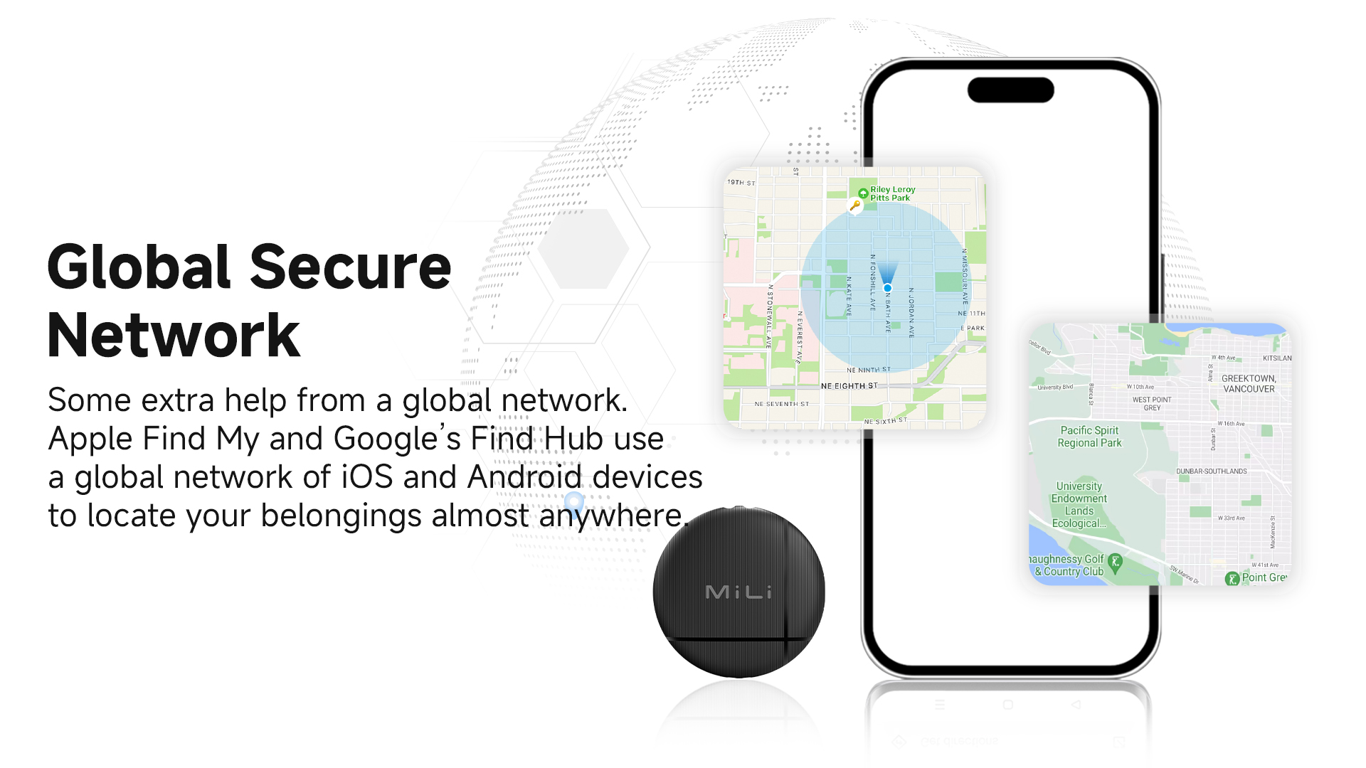 MiLi LiTag Duo Bluetooth Smart Tag for iOS & Android Item Finder Key ...