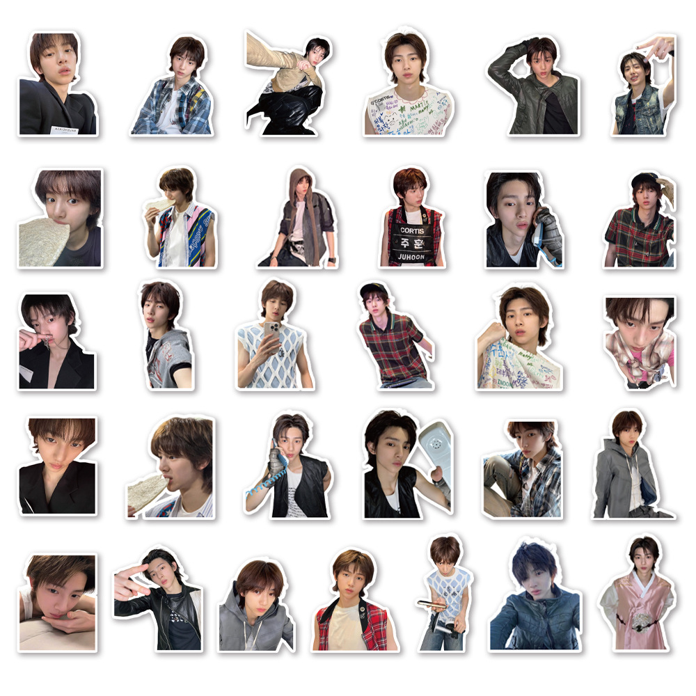 103PCS JUHOON CORTIS Stickers Waterproof KPOP Boys Band Decals Notebook ...