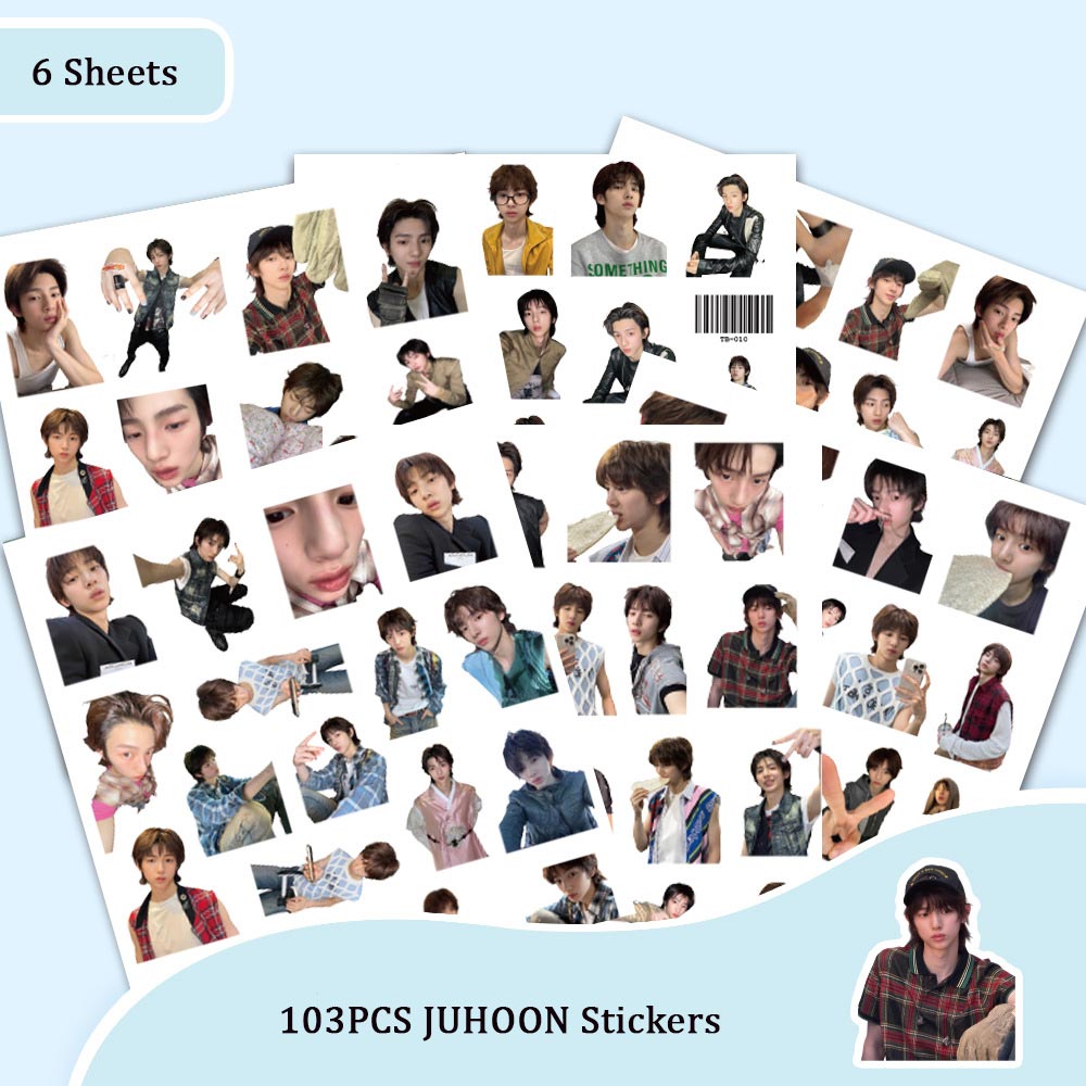103PCS JUHOON CORTIS Stickers Waterproof KPOP Boys Band Decals Notebook ...
