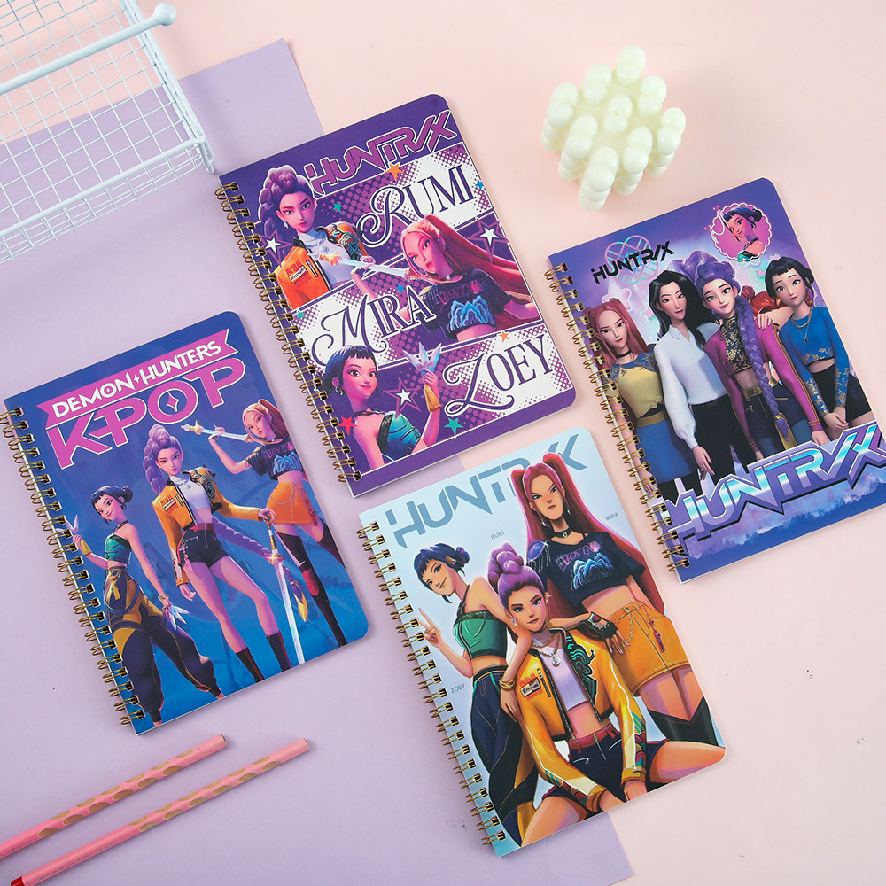 New Cute KPop Demon Hunters Notebook For Kids Cartoon Stationery ...