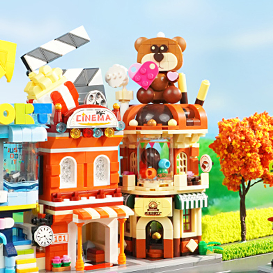 MINISO Chocolate Dream Factory Building Blocks - Sweet Dessert-Themed ...