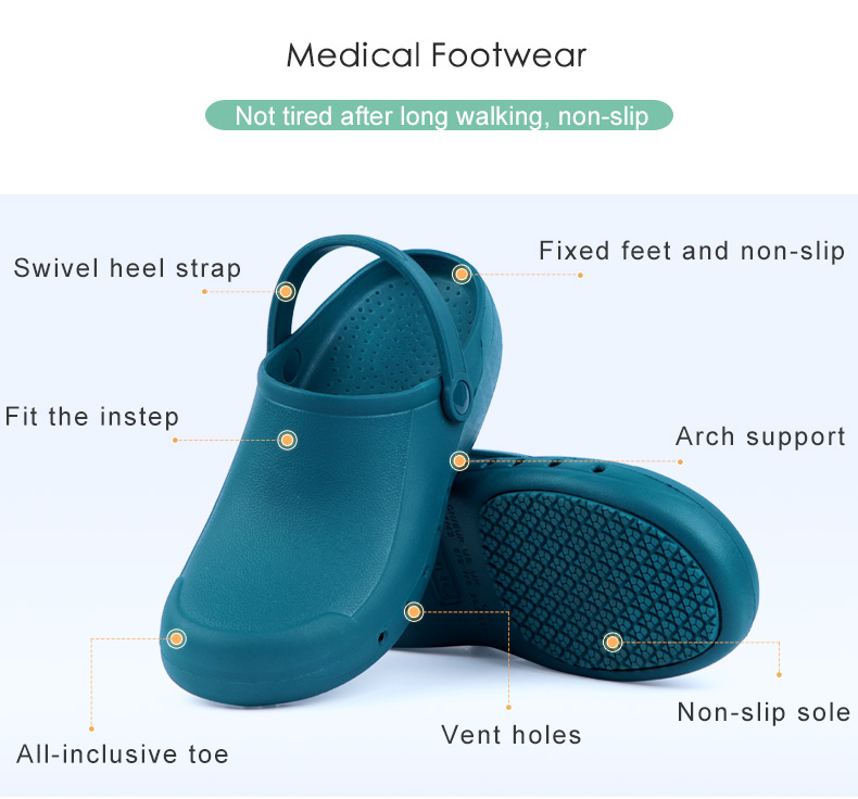ANNO Soft Doctors Nurse Protect Shoes EVA Anti-slip Mules With Strap ...