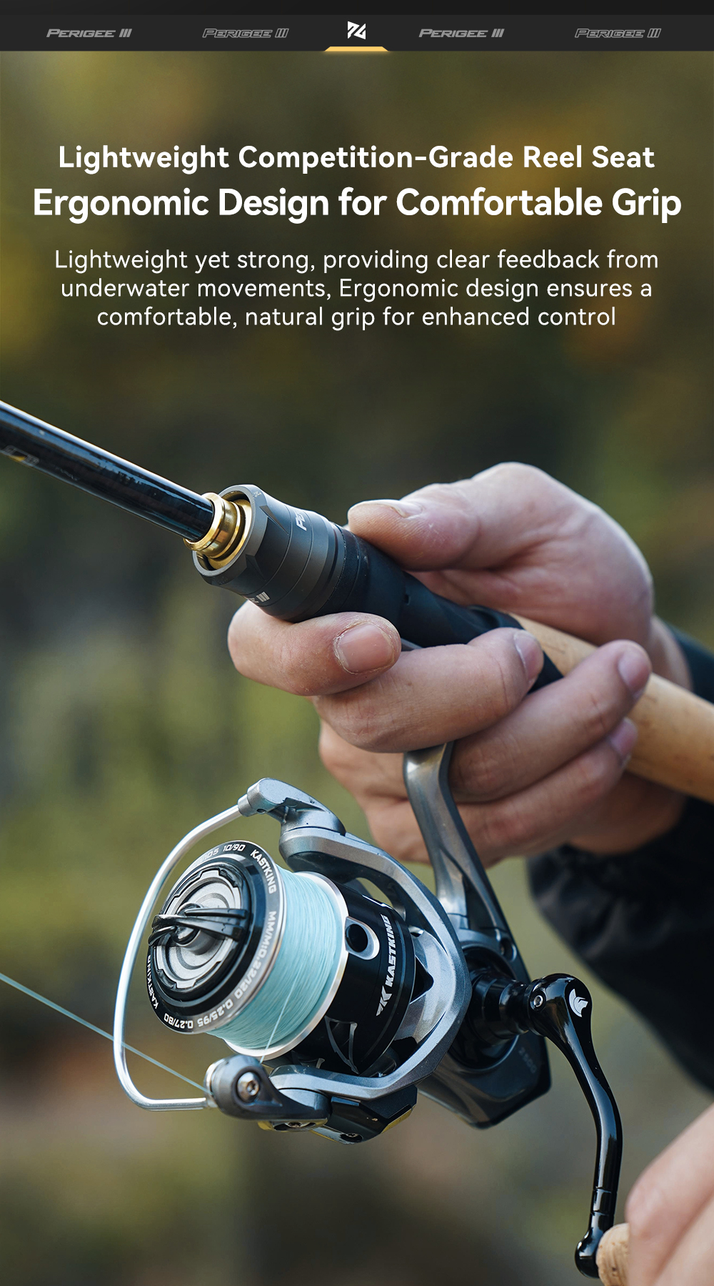 KastKing Perigee III Casting Rod 24T High-Strength Lightweight Carbon ...