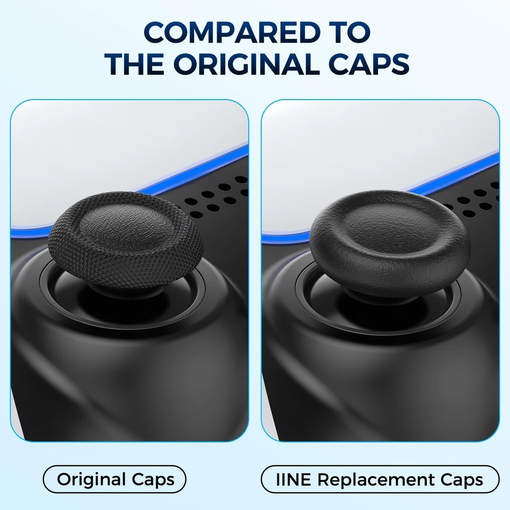 4-Pack Black Replacement Joystick Thumbstick Grips For PS4 Controller – Compatible With Sony PlayStation 4