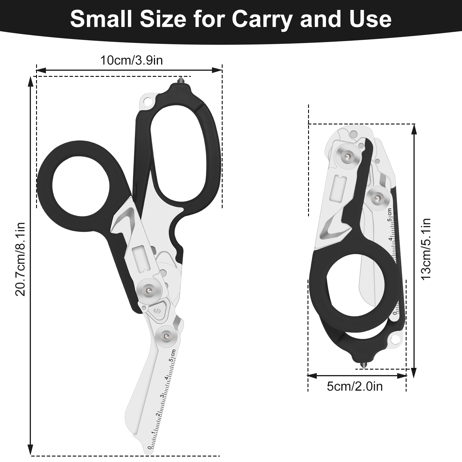 local 6 in 1 Tactical Multifunction Scissor Heavy Duty Emergency Trauma ...