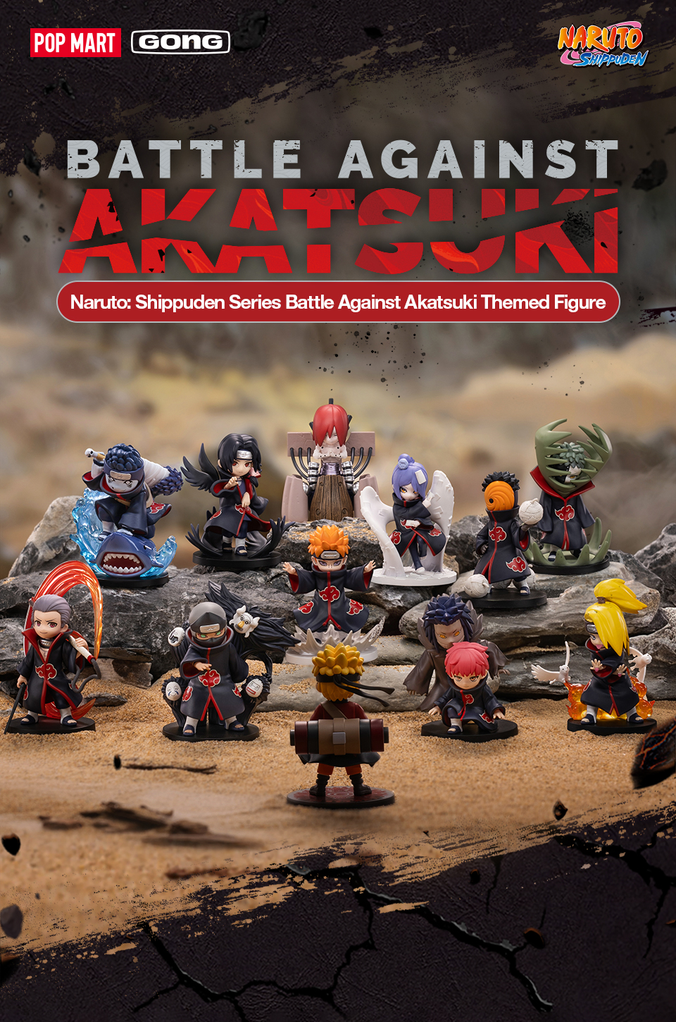 POP MART Naruto: Shippuden Series Battle Against Akatsuki Themed Figure ...
