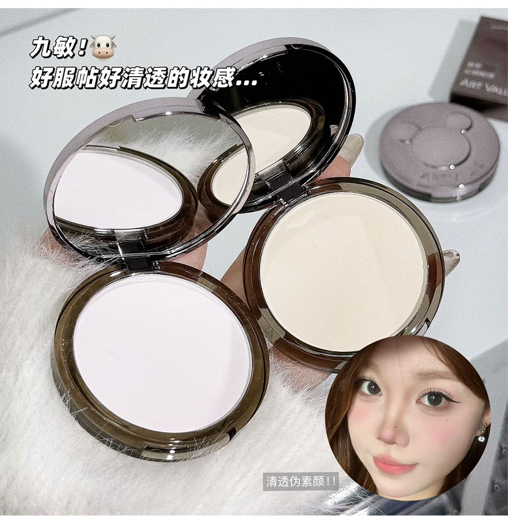 ART VALUE Oil Control Powder Compact, Waterproof Long-Lasting Coverage ...