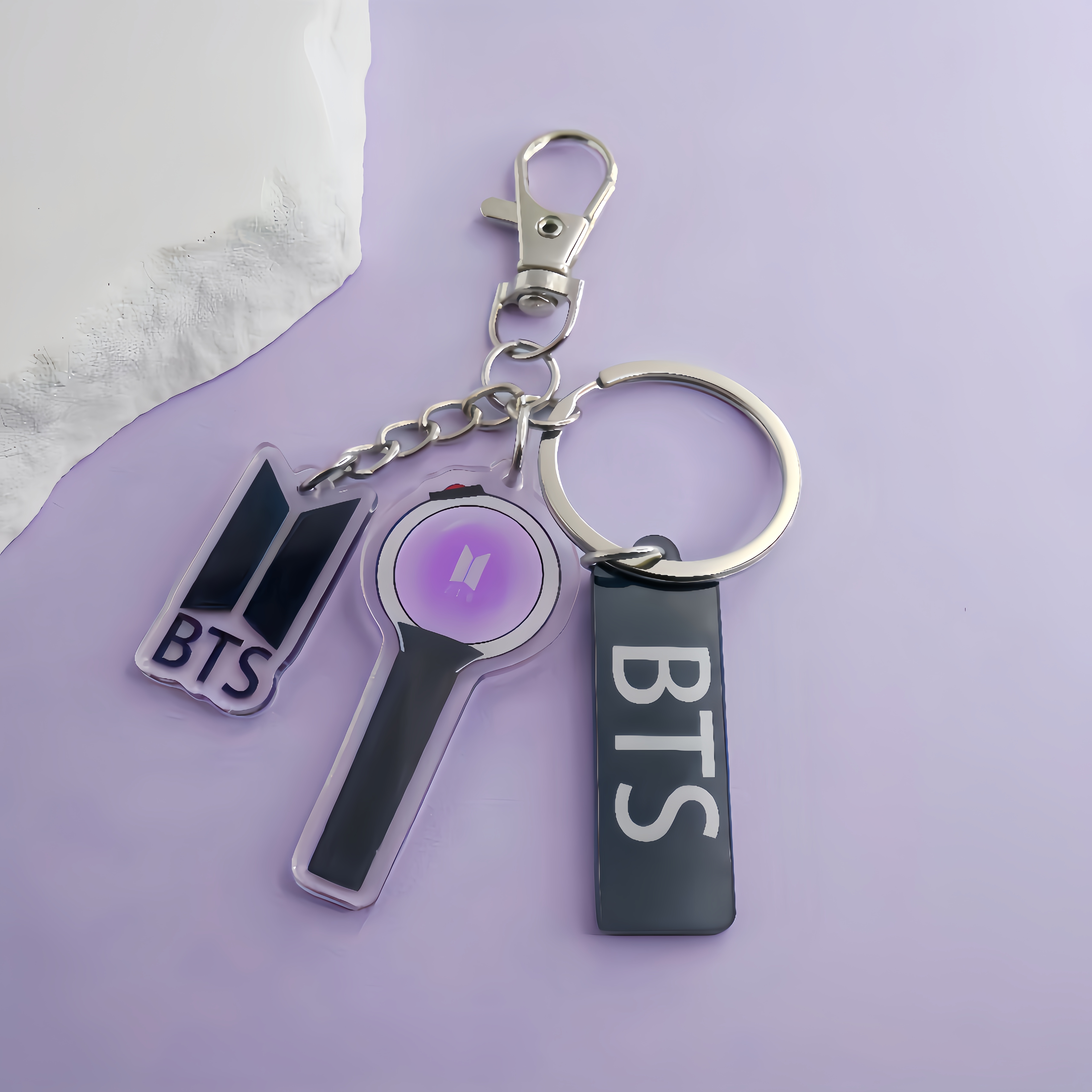 Kpop BTS Lightstick Pendant Keychain light stick keyring Jewelry Bag ...