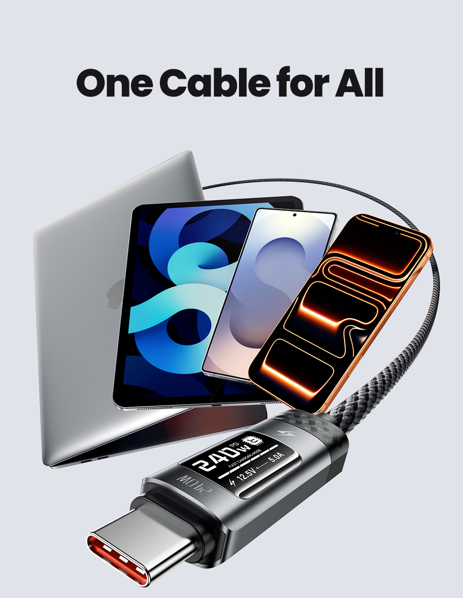 Twitch 240W Super Fast Charging Type C to Type C Data Cable With Smart ...