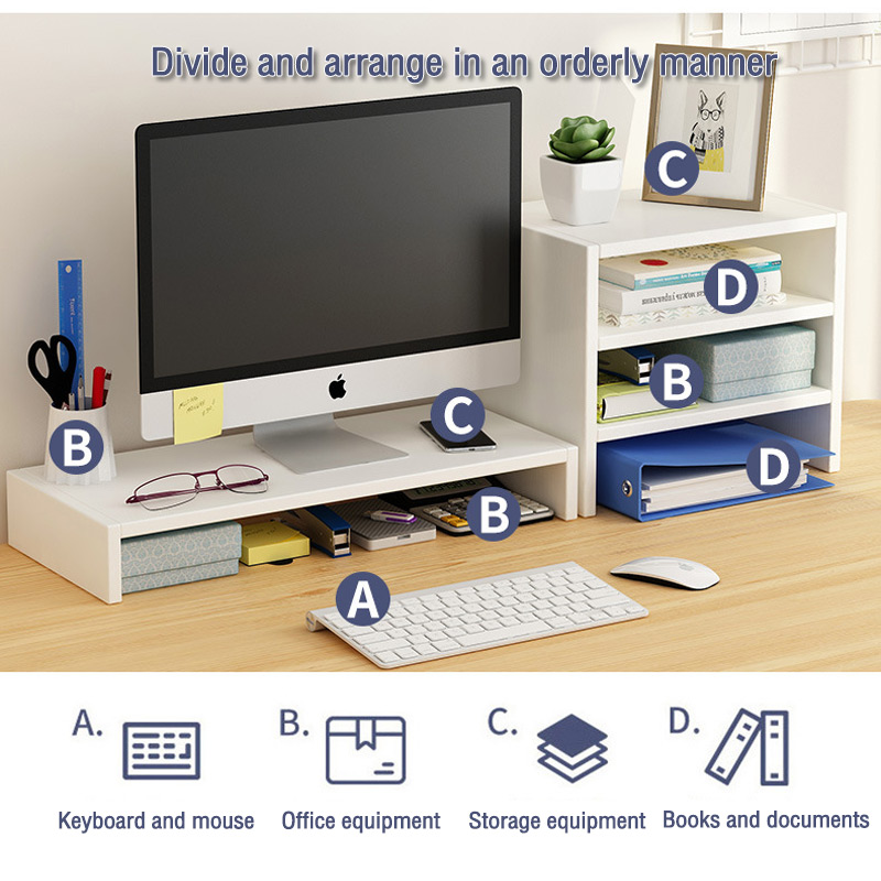 leego Computer Monitor Rack Stand Rak Monitor riser Desktop storage ...