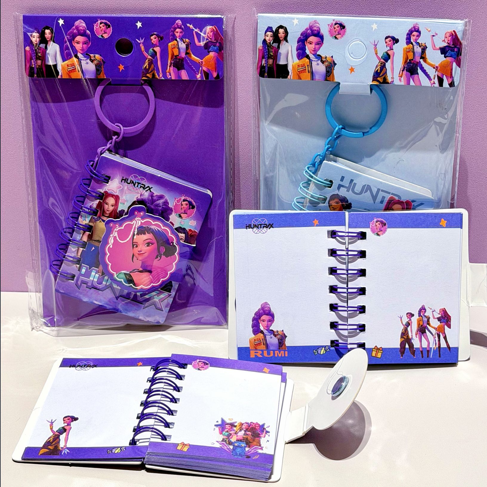 Funny KPop Demon Hunters Mini Notebook Keychain Children Coil Notebook ...