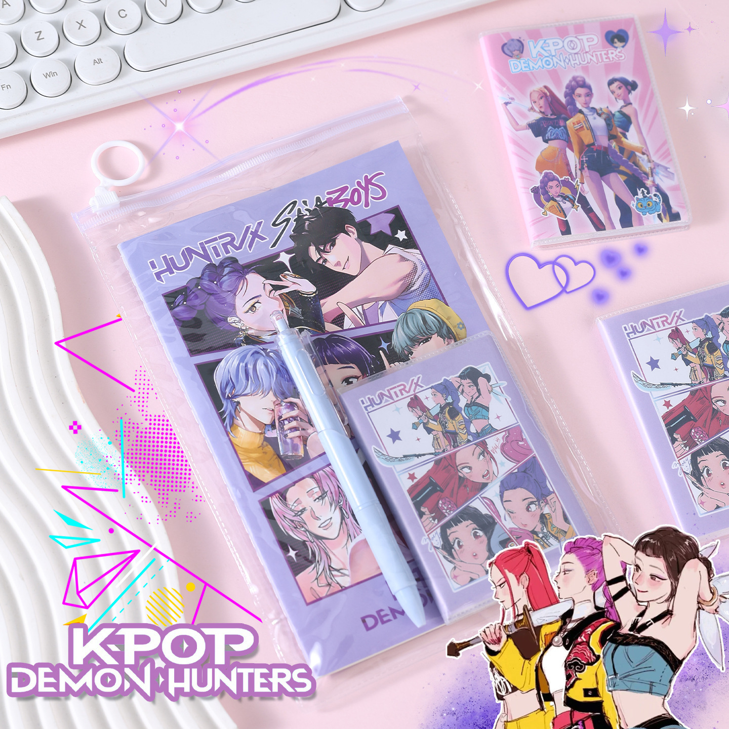 1 Set Hot KPop Demon Hunters Notebook For Kids Diary Book Journal ...