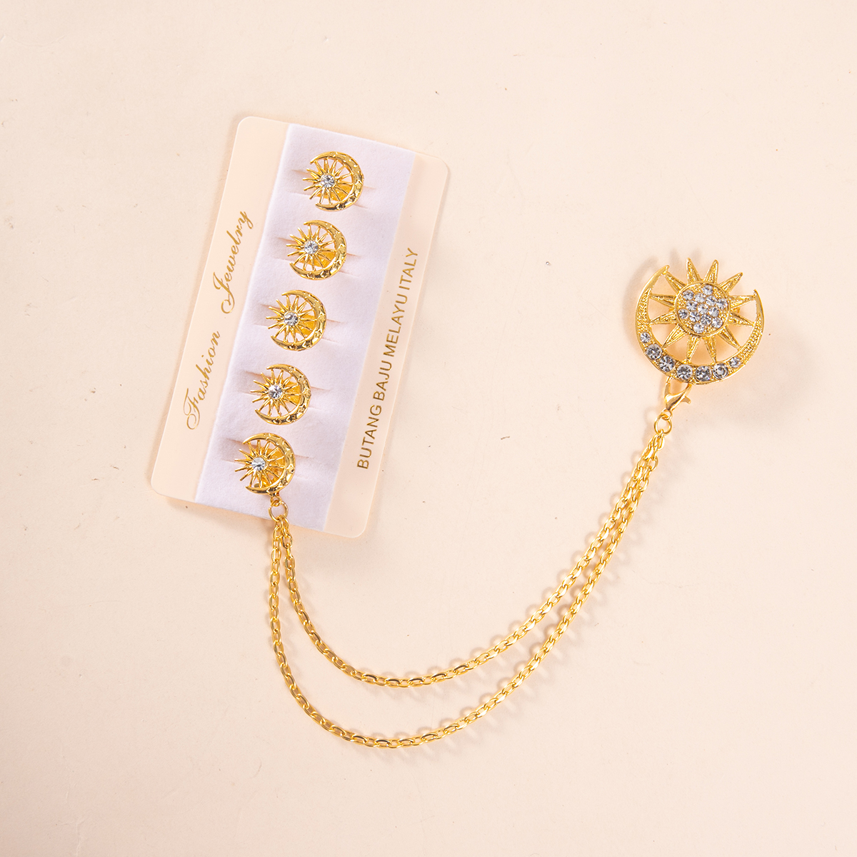 Muslim Festival Button Men's Top Button Set/Double Chain Combination ...