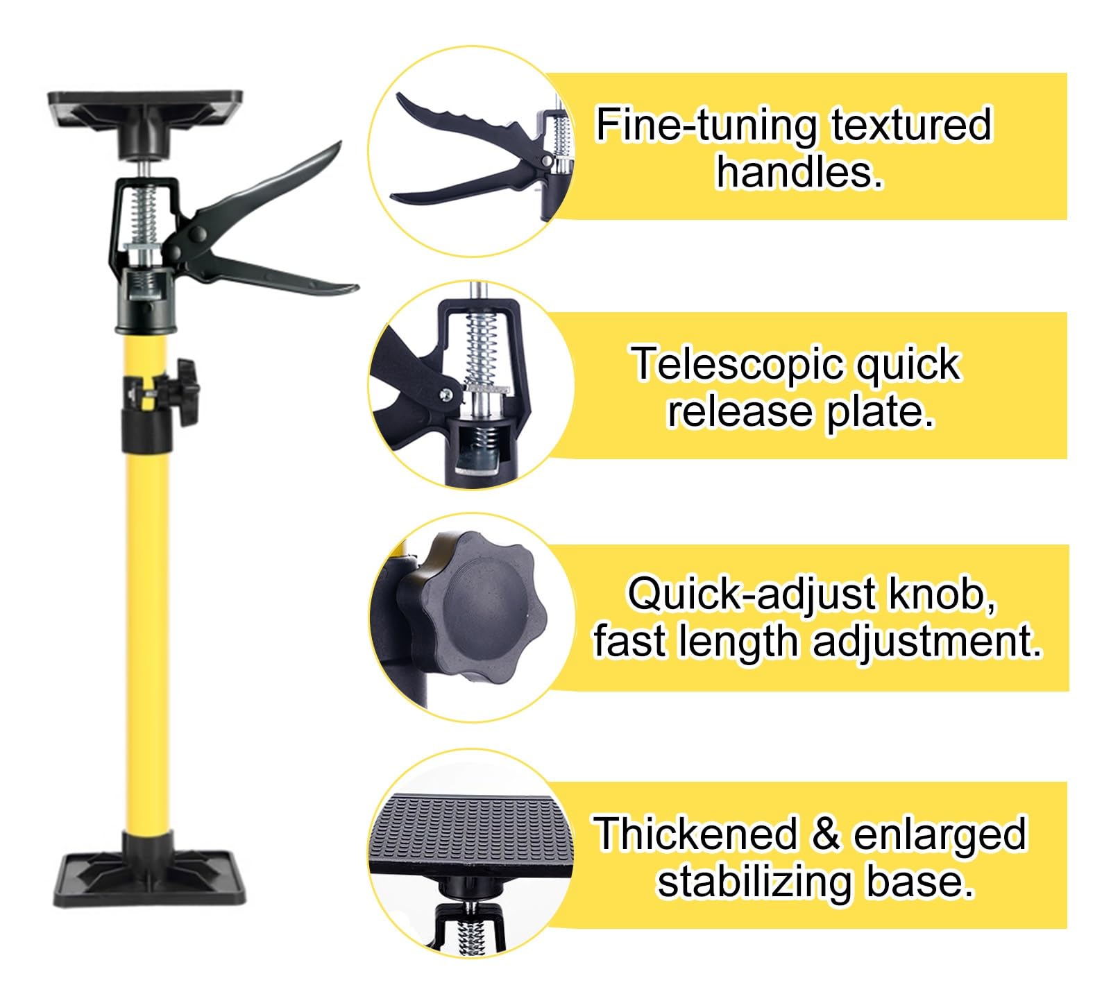 Two-Piece Telescopic Support Pole Tool - Quick Adjustable Poles ...