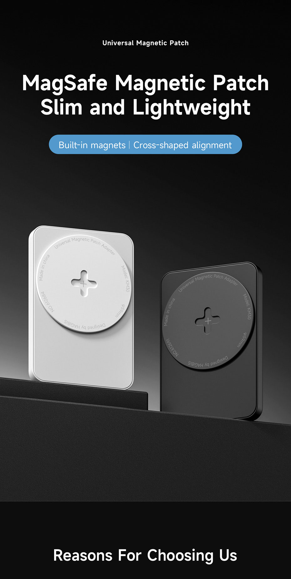 Hagibis Magnetic Adapter Magnet Sticker for Magsafe Accessories Metal ...
