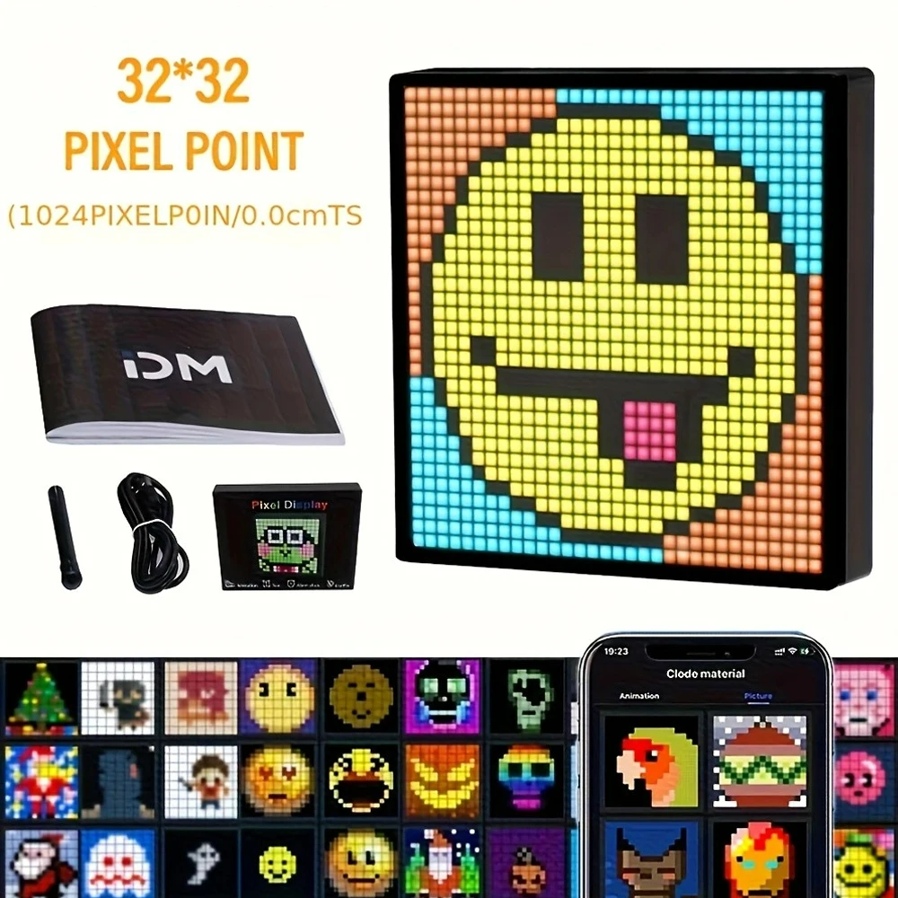 32x32 RGB LED Pixel Display Screen LED Matrix Panel Programmable Pixel ...