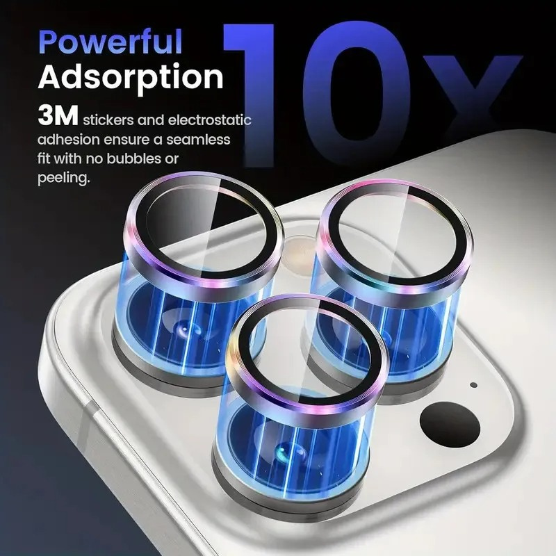 High definition metal Lens protection sticker compatible for iphone ...