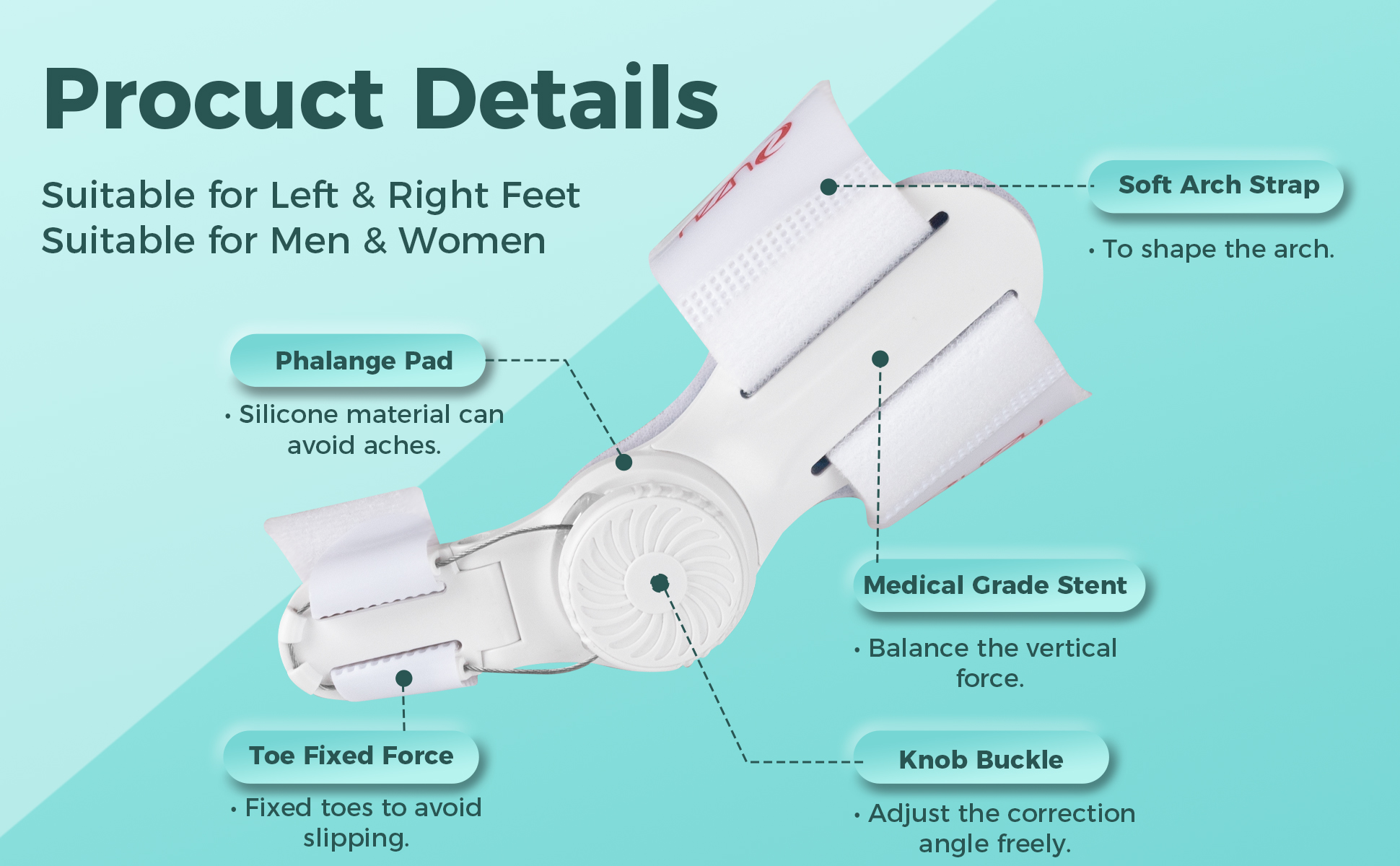 Japan Imported UZZUTAITAI Thumb Valgus Corrector Negative Ion Painless ...