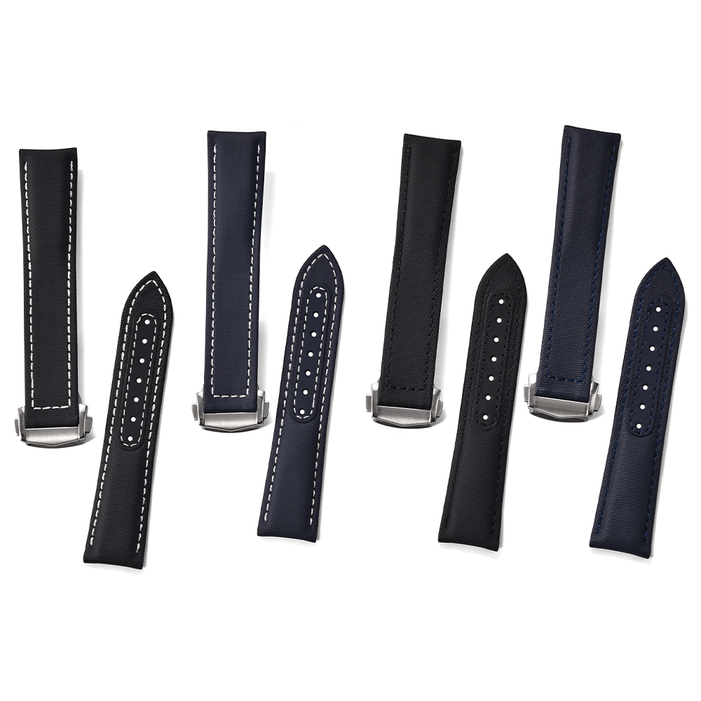 Sailcloth Nylon Watch Band 20mm 22mm Leather Sailcloth Strap For Omega ...