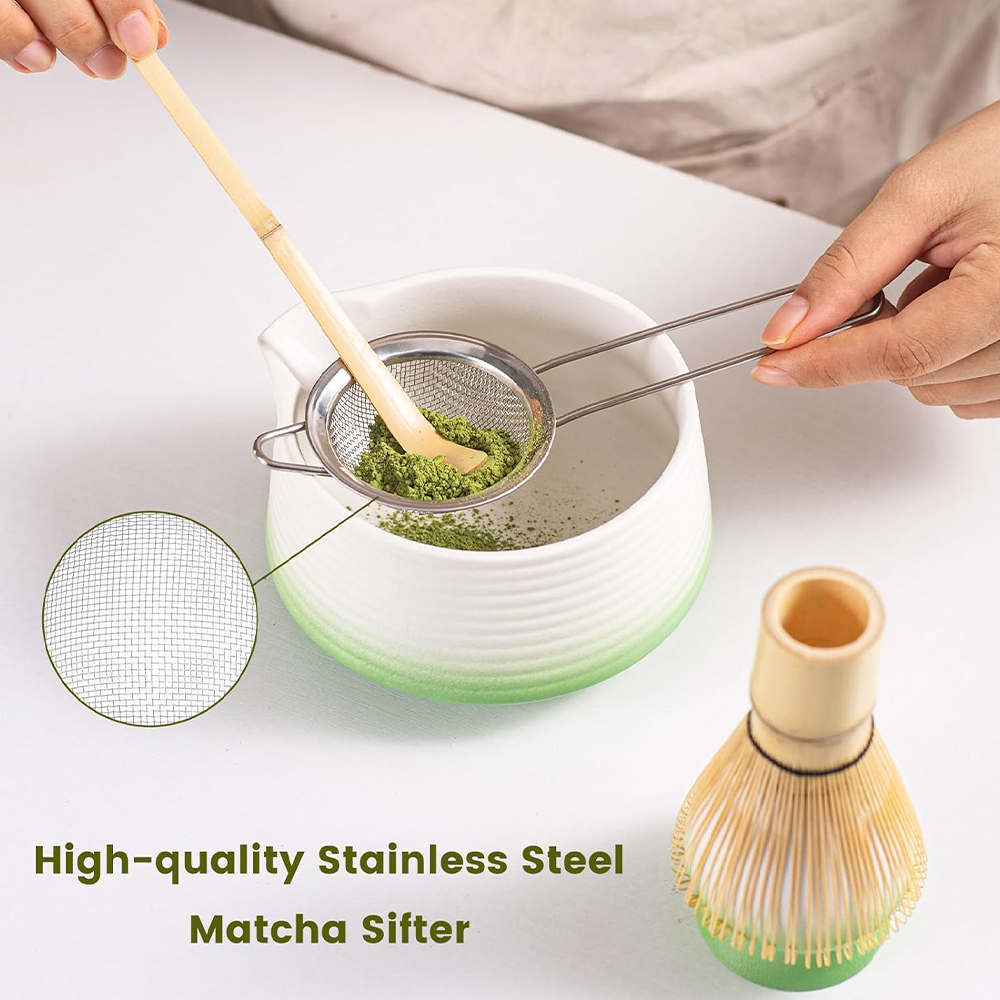 8Pcs/set Ceramic Matcha KIt Matcha Tea Set With Whisk And Bowl Tea ...