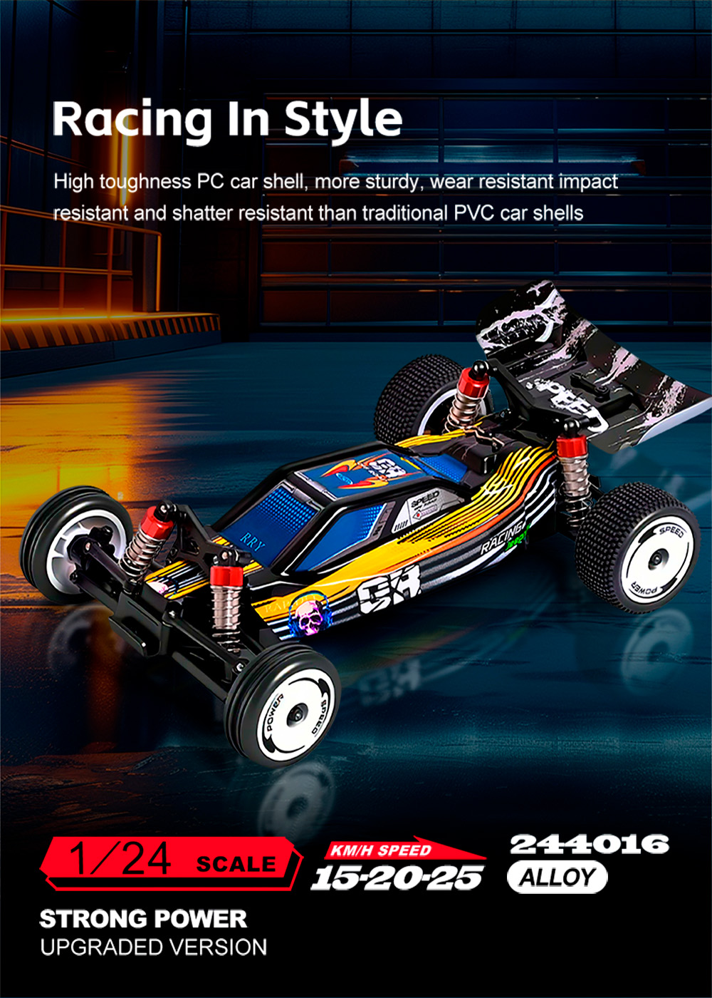 Wltoys 244016 High-Speed Remote Control Car 1:24 Electric Competitive ...