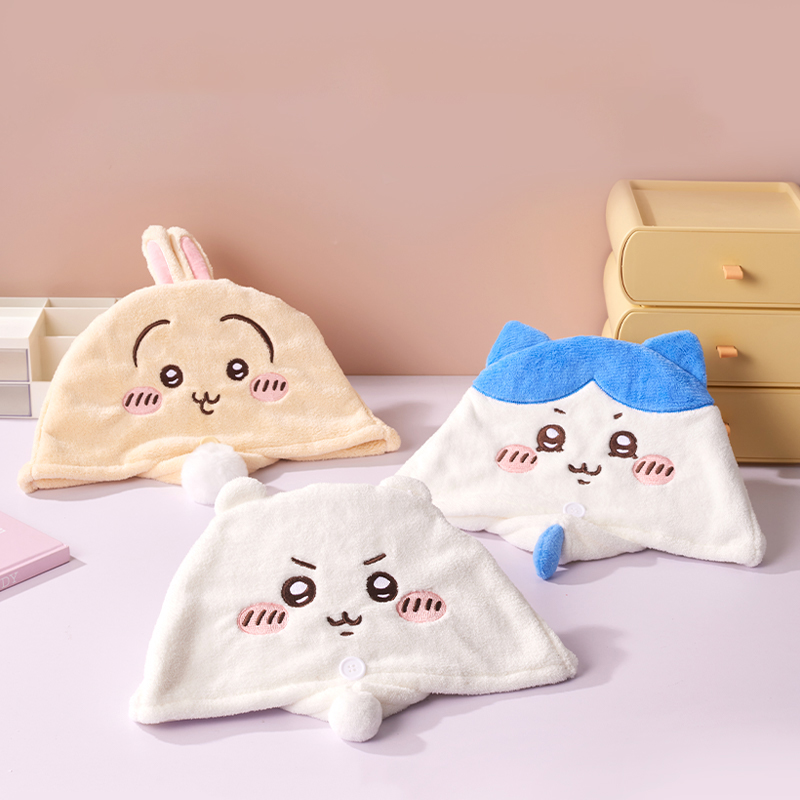 MINISO Chiikawa Series – Cute 3D Quick-Dry Antibacterial Hair-Drying ...