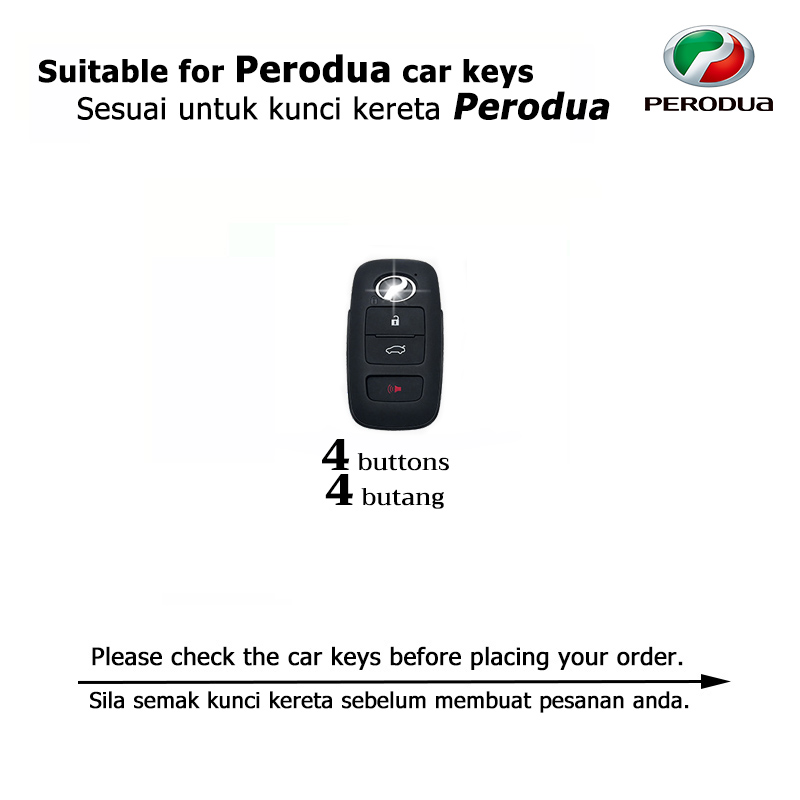 NEW Axia Perodua NEW Myvi zinc alloy car key cover Ativa Alza 2022-2026 ...