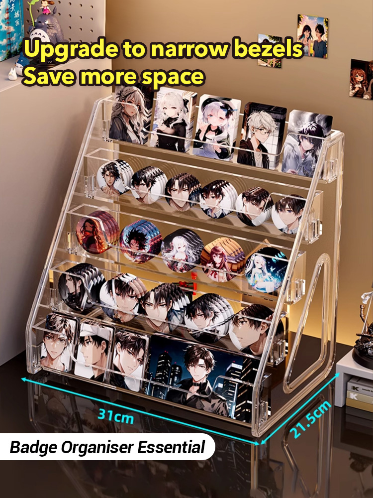 Acrylic Multi-layer Badge Display Stand Transparent Ladder Anime ...