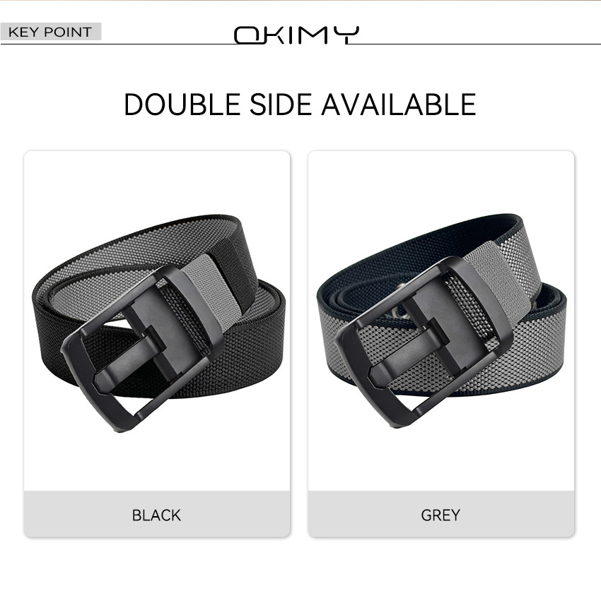 OKIMY Men Belt With Detachable Buckle Adjustable Belt Double-Sided Two ...