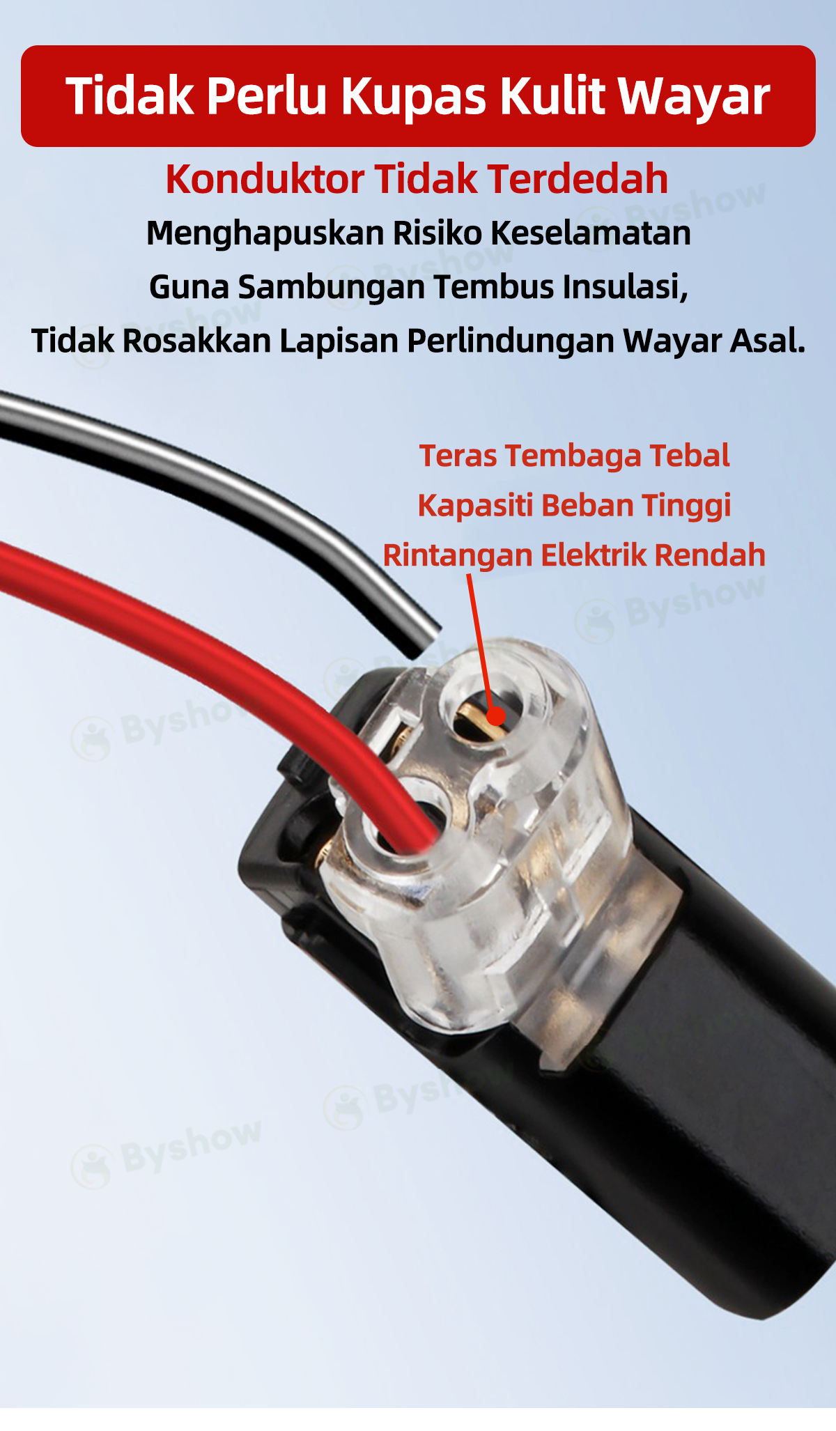 Byshow 10/20/50pcs Pencawang Wayar Kereta 2-Pin Kalis Air Sambungan ...