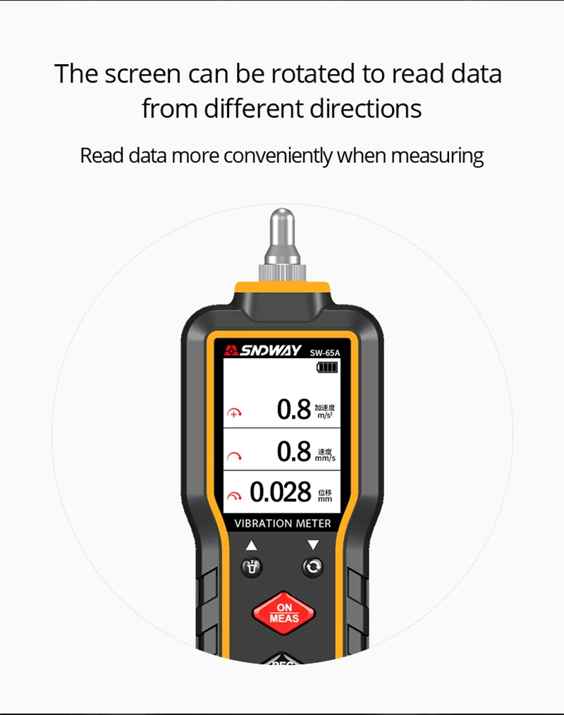 SNDWAY SW-65A Handheld Digital Vibration Meter 0.1-199.9m/s² ...