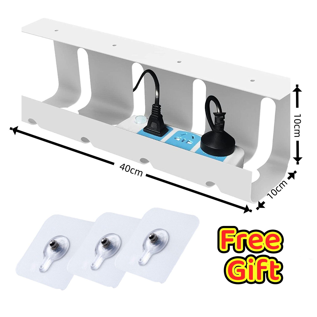 Metal Under Desk Cable Management Tray Socket Extension Holder For ...