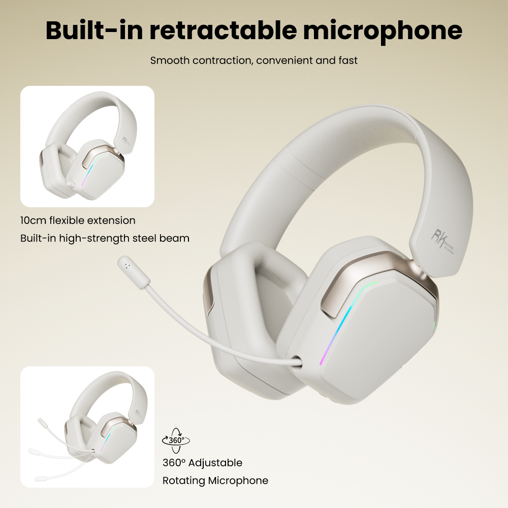 RK Royal Kludge RK HG101 Gaming Headphones Wireless 40mm Speaker Driver ...
