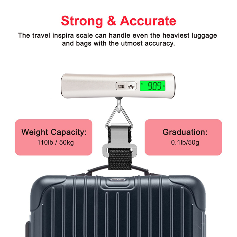 Gryno Digital Luggage Scale 50kg Weight，Portable Mini LCD Electronic ...