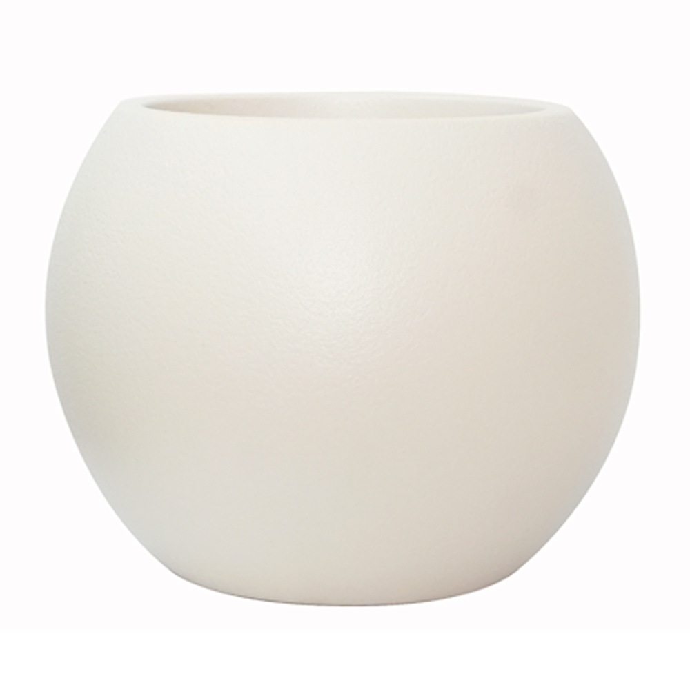 Flower pot, White spherical flower pot, with a diameter of 20CM, made ...