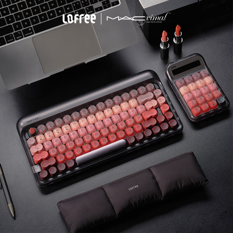 Lofree OE914 x M.A.C Lipstick Black Tube Mechanical Keyboard - Tri-Mode ...