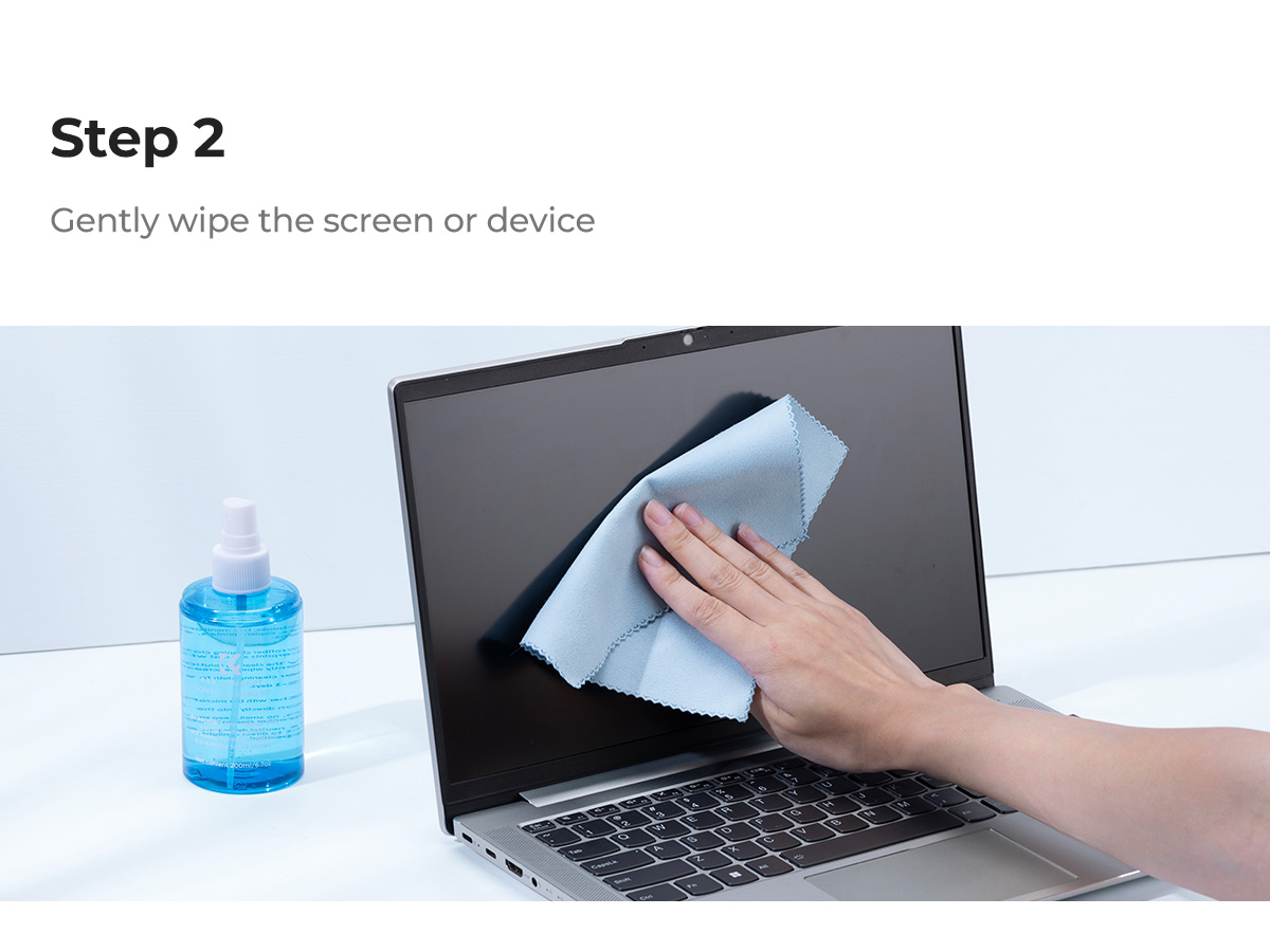 K&F CONCEPT 200ML Screen Cleaner Spray with 2 Microfiber Cleaning Cloth ...