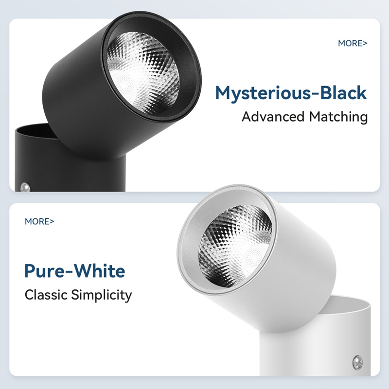 CANMEIJIA Tri-color Foldable Spotlight 7/10/15W LED Surface Mounted ...