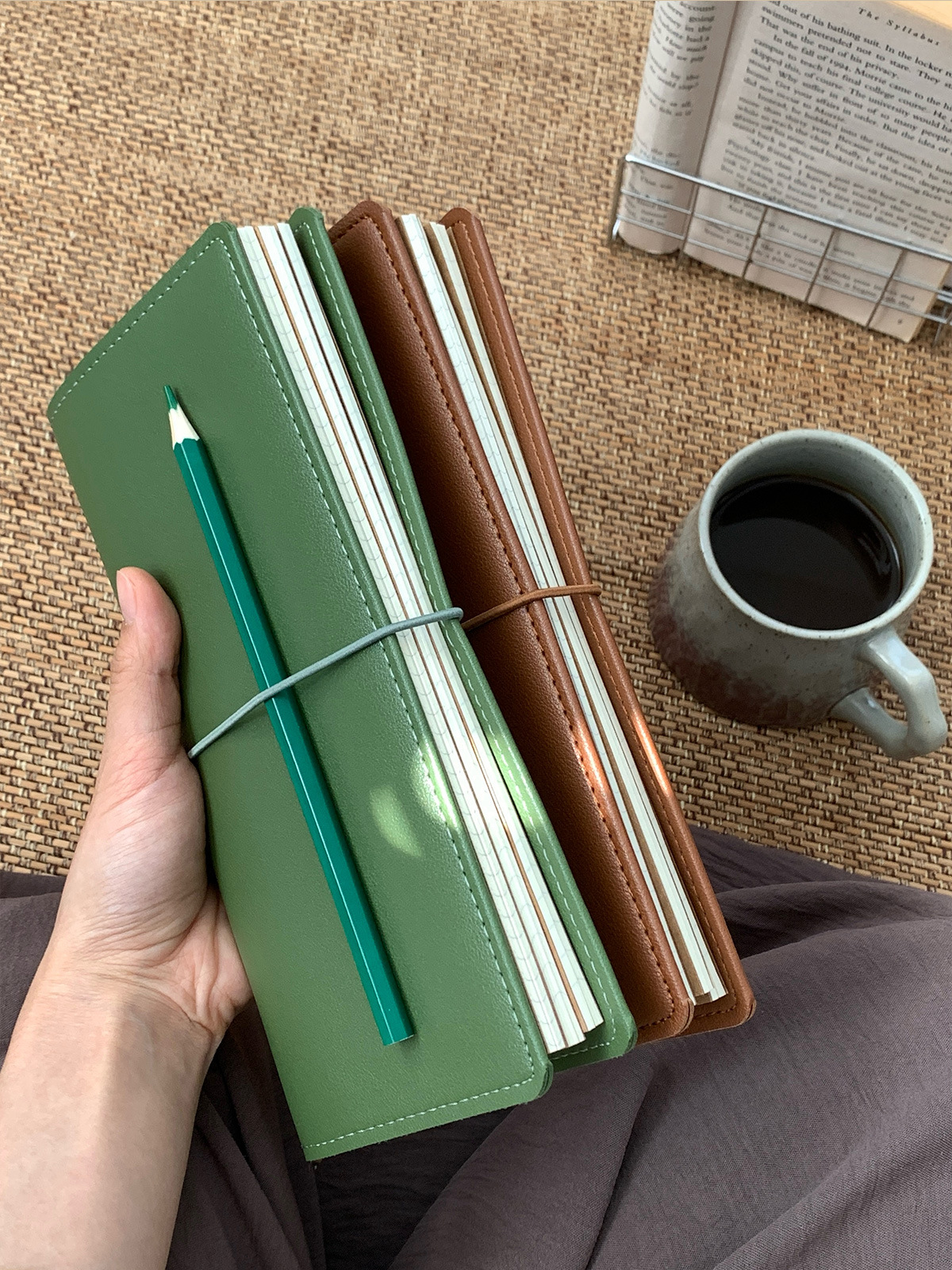 TN Normal Size Traveler’s Notebook Stationary PU Leather Cover Memo ...