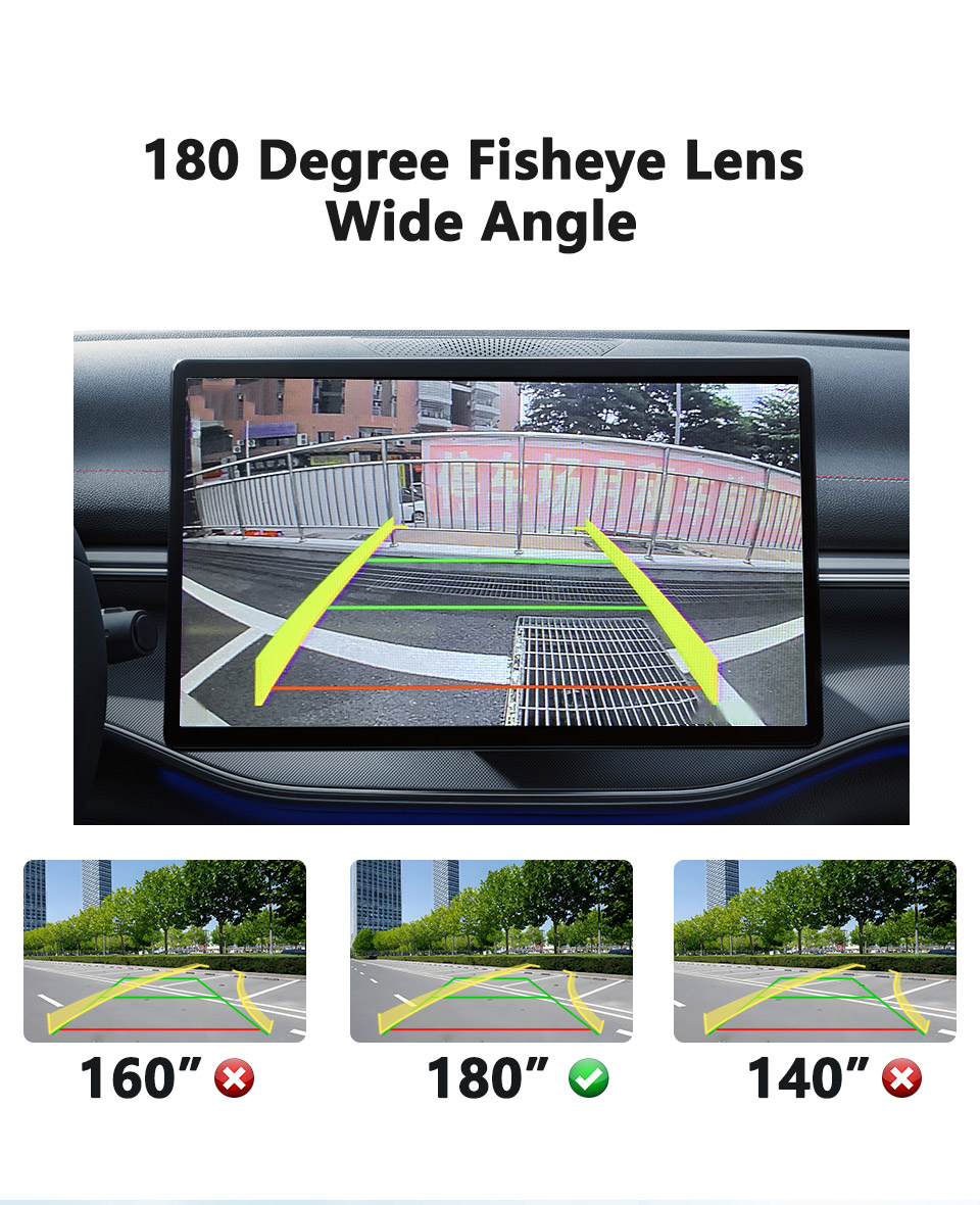 Smartour Dynamic Trajectory Parking Line AHD 1080P Car Rear Universal ...